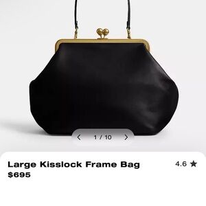 Black Kisslock Frame Bag